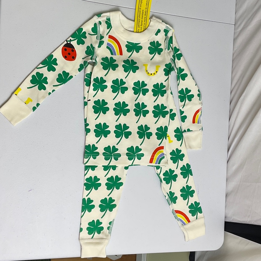 Hanna Anderson Over the Rainbow St. Patrick’s Day Combed Cotton Pajama Set